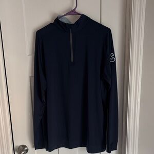Swannies Golf Navy Quarter-Zip Pullover